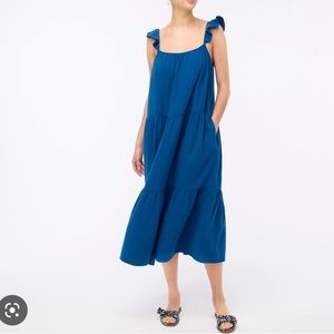 J. Crew Ruffle Strap Gauze Maxi